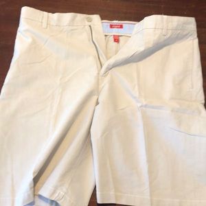 Izod flat front shorts.  Size 38 khaki brown.